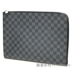 Louis Vuitton Pochette Jour NM Graphite Black Clutch Shoulder Bag LV